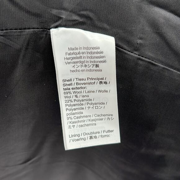 Madewell Women's Double-Breasted Wool Trench Coat - Black - XXS - NWT - Picture 4 of 8